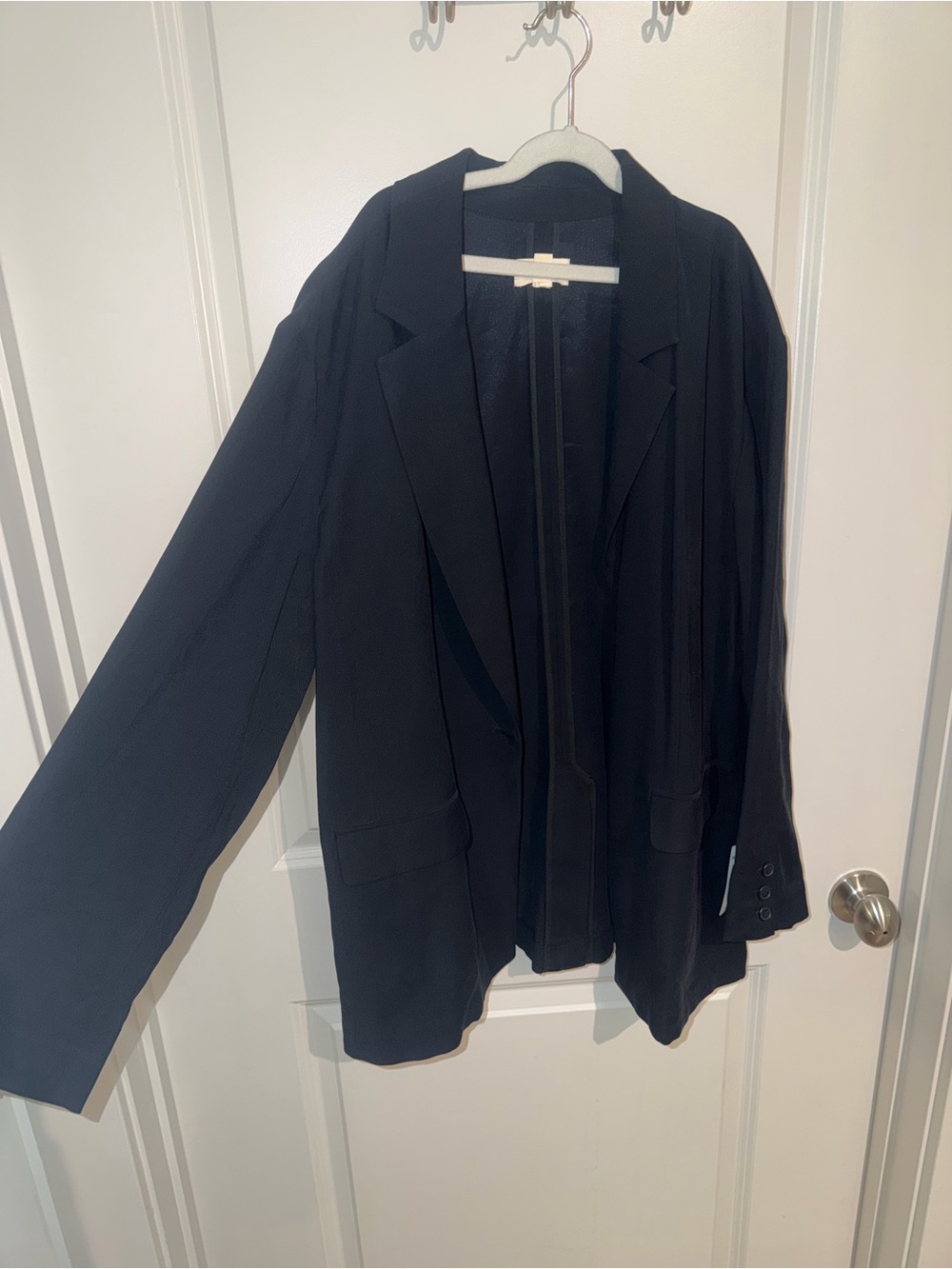 Black Women’s Open-Front Blazer Jacket -